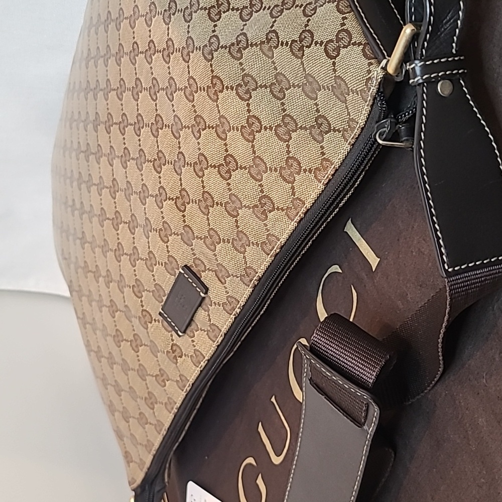 Gucci Crystal Coated Canvas vintage 2000's oversize msgr bag excellent condition - Picture 13 of 17